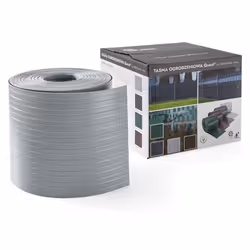 26 m bande d’occultation dure pour grillage en PVC gris hauteur 19 cm épaisseur 15 mm. Montage sans clips de fixation