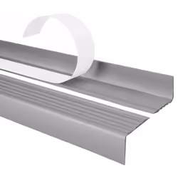 Nez de marche pour escalier modele adhesif antiderapant - 165 cm - Argent