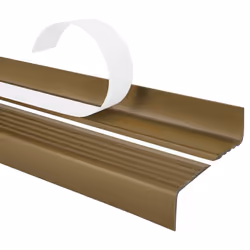 Nez de marche pour escalier modele adhesif antiderapant - 165 cm - Laiton