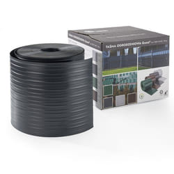 1 lamelle x 2525 m de bande d’occultation rigide pour grillage en PVC couleur anthracite hauteur 19 cm épaisseur 15 mm. Montage