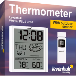 Le thermomètre Levenhuk Wezzer PLUS LP30 est un excellent outil pour la surveillance du climat extérieur et le contrôle du mi ...