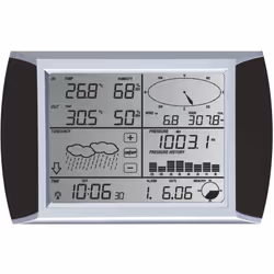 Station météo Levenhuk Wezzer PRO LP300 Fonctions : horloge, calendrier, réveil, thermomètre, baromètre, hygromètre, anémomèt ...