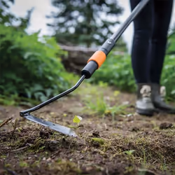 Fiskars QuikFit Hoe 3 Noir, Orange Cultivateur à main
