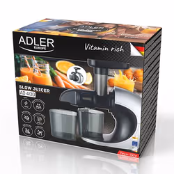 Adler Slow Juicer 4130 Centrifugeuse lente 150 W Noir, Acier inoxydable - Vue supplémentaire 6