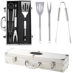 Kit doutils pour barbecue - ADLER - AD6729 - Acier inoxydable - Léger - Pratique à ranger