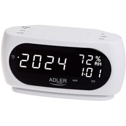 Réveil Adler ad 1186 w blanc