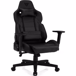 Fauteuil gaming - SENSE7 - Sentinel - Similicuir noir - Réglable en hauteur - Accoudoirs inclus