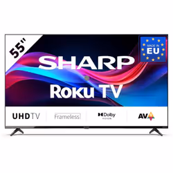 Sharp 55GJ4225E, 139,7 cm (55"), 3840 x 2160 pixels, LED, Smart TV, Wifi, Noir