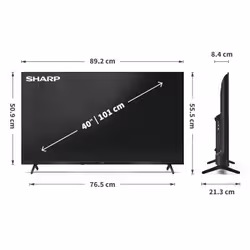 Sharp 40HF3765E Smart TV 40 pouces QLED Full HD Google TV Noir - Vue supplémentaire 8