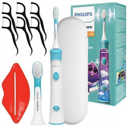 Brosse à dents électrique - Philips - Sonicare For Kids HX6321 - Enfants 3 ans et plus - 2 modes - Accessoires inclus