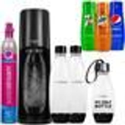 Machine à soda - Sodastream - Terra - Noir - 3 bouteilles - 3 sirops - Quick Connect - Eau gazeuse maison