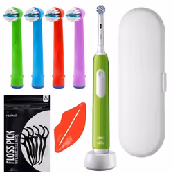 Brosse à dents électrique - Oral B - Junior Pro 6 Plus - 3 modes - 4 brossettes - avec étui et accessoires