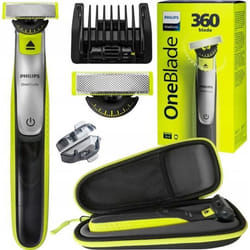 Tondeuse barbe et visage - Philips - OneBlade 360 QP2734/20 - Étanche - Rechargeable - Accessoires inclus