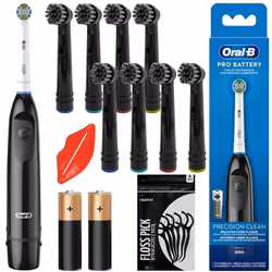 Brosse à dents électrique - Oral-B - DB5 Pro Battery - Nettoyage précis - Avec 8 têtes et accessoires