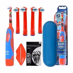 Brosse à dents électrique enfant - Oral-B - Stages Power Cars - 5 embouts - étui voyage inclus