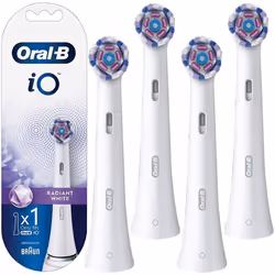 Embouts de rechange - Oral B - iO Radiant White - 4 embouts - Blancheur immédiate - Nettoyage avancé