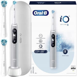 Brosse à dents électrique - Oral-B - iO Series 6 - Technologie magnétique - 5 modes de brossage - Gris Opale