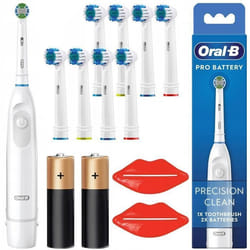 Brosse à dents électrique - Oral-B - DB5 Pro - 8 têtes - Fonctionne à piles - Nettoyage en profondeur