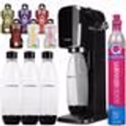 Saturateur deau - Sodastream - Art Noir - 3 bouteilles 1L sans BPA - 6 boissons sans sucre - CO2 inclus