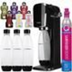 Saturateur deau - Sodastream - Art Noir - 3 bouteilles 1L sans BPA - 6 boissons sans sucre - CO2 inclus