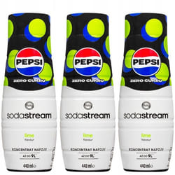 3x Sodastream PepsiMax Lime Sirop deau gazeuse sans sucre 440ml