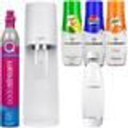 Machine gazéifiante - SodaStream - Terra - Bouteille 1L - 3 Sirops Pepsi 7Up Mirinda - Blanc