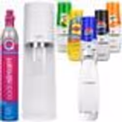 Machine a eau petillante - Sodastream - Terra - 1L avec bouteille cartouche 5 sirops - Blanc