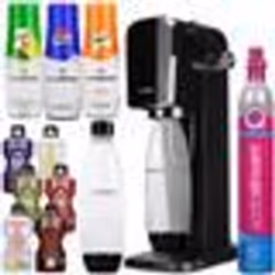 Saturateur eau gazeuse - Sodastream - ART Noir - 1L bouteille - 3 sirops - Quick Connect