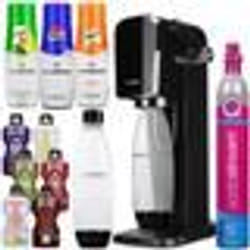 Saturateur eau gazeuse - Sodastream - ART Noir - 1L bouteille - 3 sirops - Quick Connect