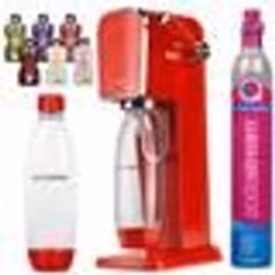 Saturateur deau gazeuse - Sodastream - Art Red - Bouteille 1L Quick Connect - 6 Sachets Bolero