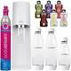 Machine à soda - SodaStream - Terra Blanc - 3 bouteilles sans BPA - 1 cylindre CO2 - 6 saveurs offertes