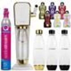 Saturateur deau gazeuse - Sodastream - ART Edition Spéciale - Blanc et Or - 3 Bouteilles - CO2