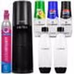 Saturateur à eau gazeuse - Sodastream - Terra Noir - 2 bouteilles - Cartouche QuickConnect - Sirops inclus