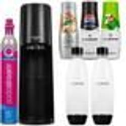 Saturateur deau gazeuse - Sodastream - Terra Noir - 2 bouteilles 1L - 3 sirops Pepsi Mirinda 7UP