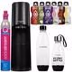 Machine à soda - SODASTREAM - Terra - Noir - 2 bouteilles - Transforme leau en boisson gazeuse