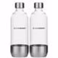 2x BOUTEILLE SATURATEUR SODASTREAM ARGENT 1L ACIER MÉTAL SANS BPA