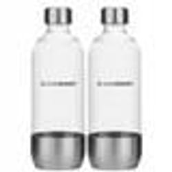 2x BOUTEILLE SATURATEUR SODASTREAM ARGENT 1L ACIER MÉTAL SANS BPA