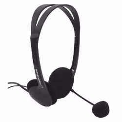 Esperanza EH102, Avec fil, Appels/Musique, Casque, Noir