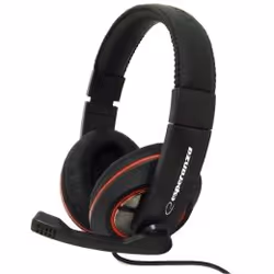 Esperanza EH118, Avec fil, Appels/Musique, Casque, Noir, Rouge