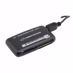 Esperanza EA117, MiniSD, MMC, RS-MMC, SD, SDHC, SDXC, Noir, 480 Mbit/s, USB 2.0, Windows 2000, Windows 8, Windows 8 Enterpris ...