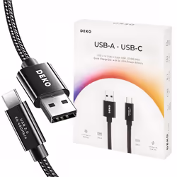 CÂBLE DE CHARGE RAPIDE USB C DEKO USB TYPE C 1M APPLICATION▶️ Chargement rapide des smartphones, tablettes et autres appareil ...