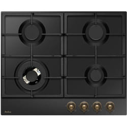 Amica PGA6101ApCb Plaque de cuisson gaz 4 zones 59 cm encastrable Anthracite