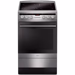 Amica SHC5784DX, Cuisinière, Noir, Acier inoxydable, Boutons, Rotatif, Électronique, Céramique, 4 zone(s)