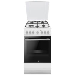 Fagor - Cuisinière 50x60, 4 foyers Gaz , Allumage une main , Brûleurs et grille FCM104B