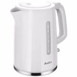 Amica KF1011, 1,7 L, 2150 W, Blanc, Plastique, Indicateur de niveau d'eau, Arrêt de sécurité en cas de surchauffe