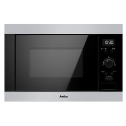 Amica AMB2025X micro-onde Intégré Micro-ondes grill 25 L 1450 W Noir, Acier inoxydable