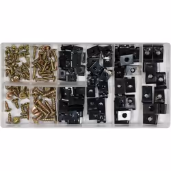 Yato YT-06780, Rondelle plate, Acier galvanisé, Noir, Cuivre, Rectangle, 170 pièce(s), Ampoule
