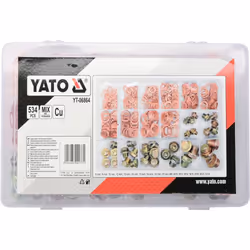 Yato YT-06864 cale, entretoise et rondelle 534 pièce(s) Cuivre