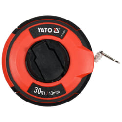 Yato YT-71581 mètre à ruban 30 m Acrylonitrile-Butadiène-Styrène (ABS), Nylon, Caoutchouc, Acier Noir, Rouge