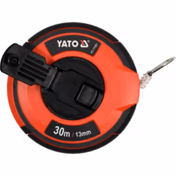 Yato YT-71581 mètre à ruban 30 m Acrylonitrile-Butadiène-Styrène (ABS), Nylon, Caoutchouc, Acier Noir, Rouge